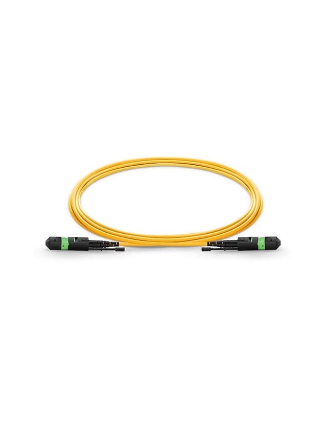 MTP to MTP Female, OS2 LSZH Type B, 12 Fibers Elite HD Trunk Cable, 1m