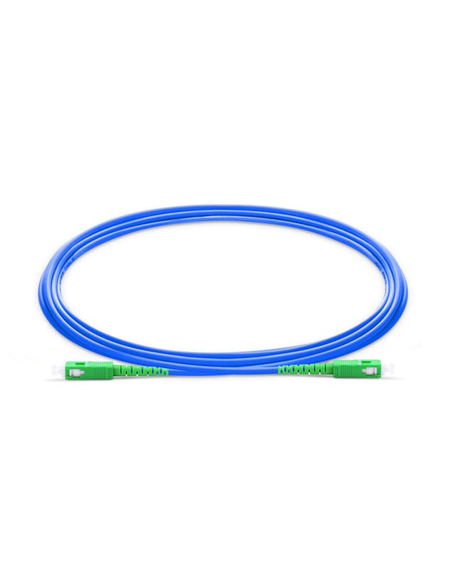 SC to SC APC Simplex OS2 Armored PVC Fiber Patch Cable, 1m