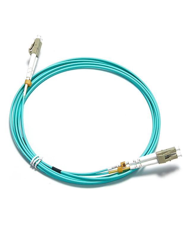 LC to LC UPC Duplex OM3 Armored PVC Fiber Patch Cable, 1m