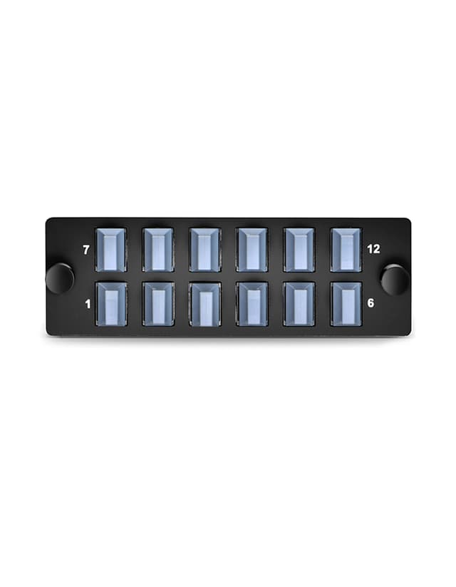 12x MTP Key Up to Key Down Adapters FHD Fiber Adapter Panel