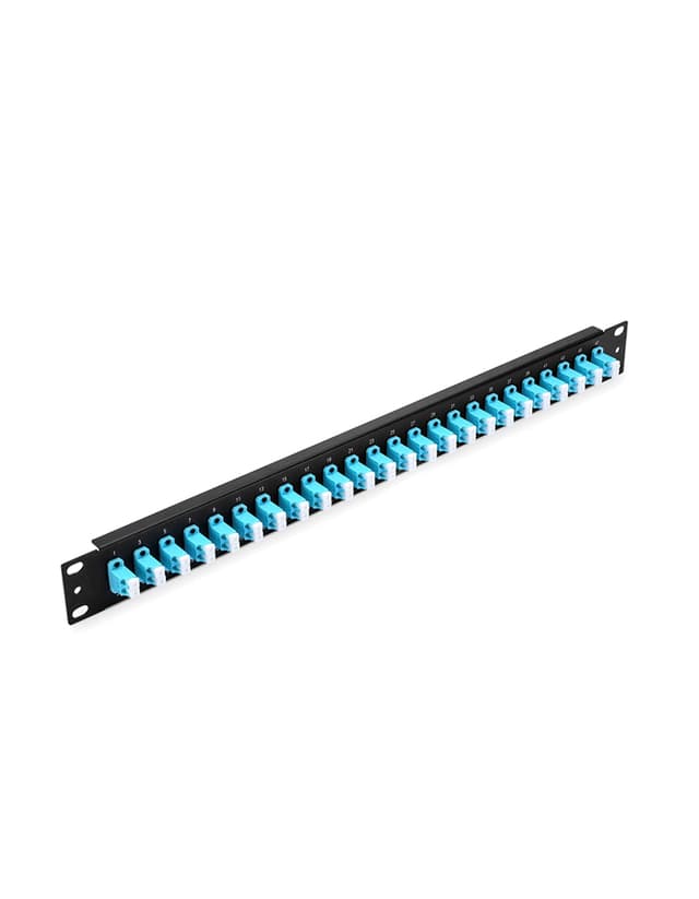 24x LC Duplex, 48 Fibers OM4 Multimode FHU 1U 19'' Fiber Patch Panel