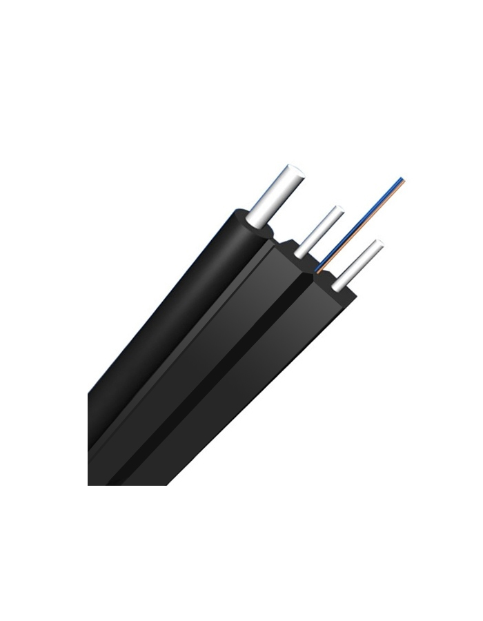 Singlemode 9/125 OS2, Metal Strength Member, LSZH Self-supporting FTTH Drop Cable GJYXCH, 1 Fiber