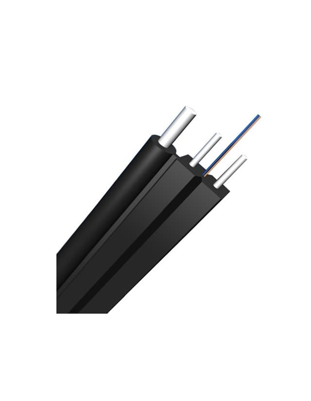 Singlemode 9/125 OS2, KFRP Strength Member, LSZH Self-supporting FTTH Drop Cable GJYXFCH, 1 Fiber