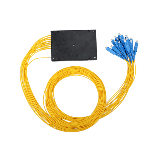 1x16 PLC Fiber Splitter, Splice/Pigtailed ABS Module, 2.0mm, SC/APC, Singlemode