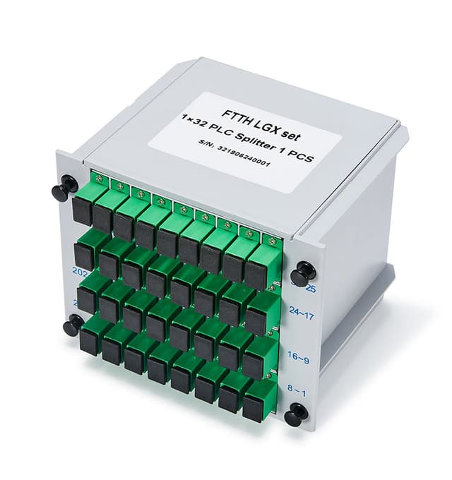 1x32 PLC Fiber Splitter,  LGX Cassette, SC/APC, Singlemode