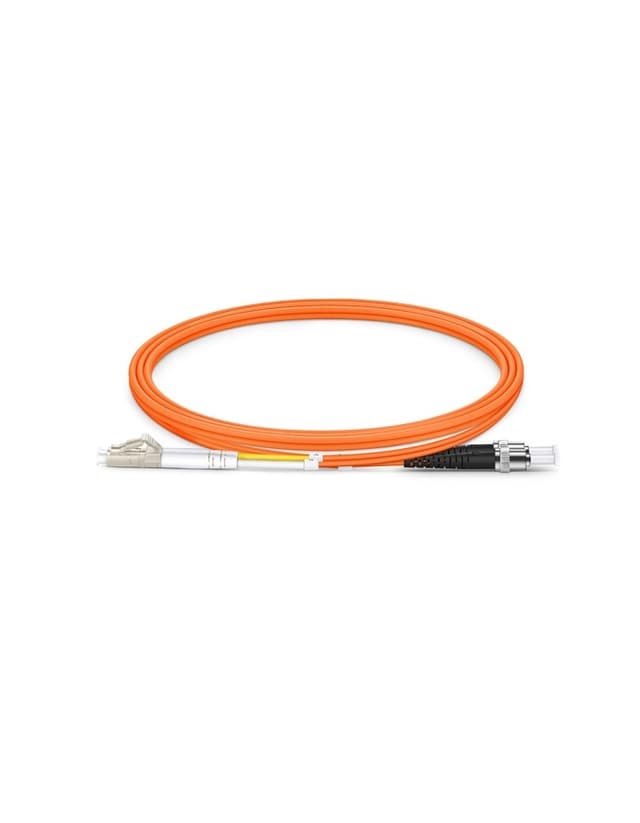 LC to ST UPC Duplex OM2 2.0mm PVC Fiber Patch Cable, 1m