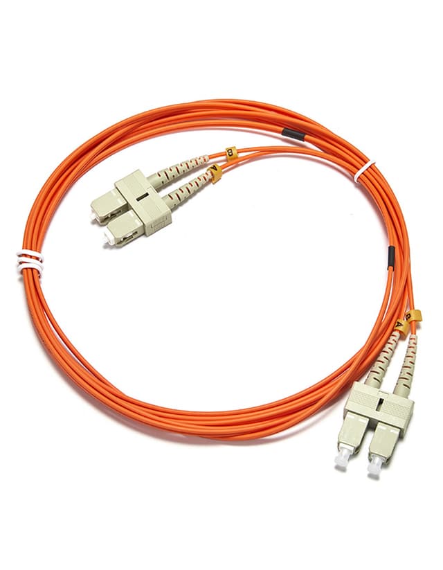 SC to SC UPC Duplex OM2 2.0mm LSZH Fiber Patch Cable, 1m