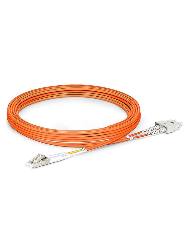 LC to SC UPC Duplex OM2 3.0mm PVC Fiber Patch Cable, 3m