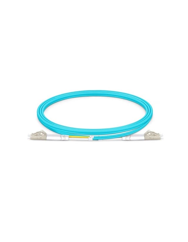 LC to LC UPC Duplex OM4 2.0mm PVC Fiber Patch Cable, 1m