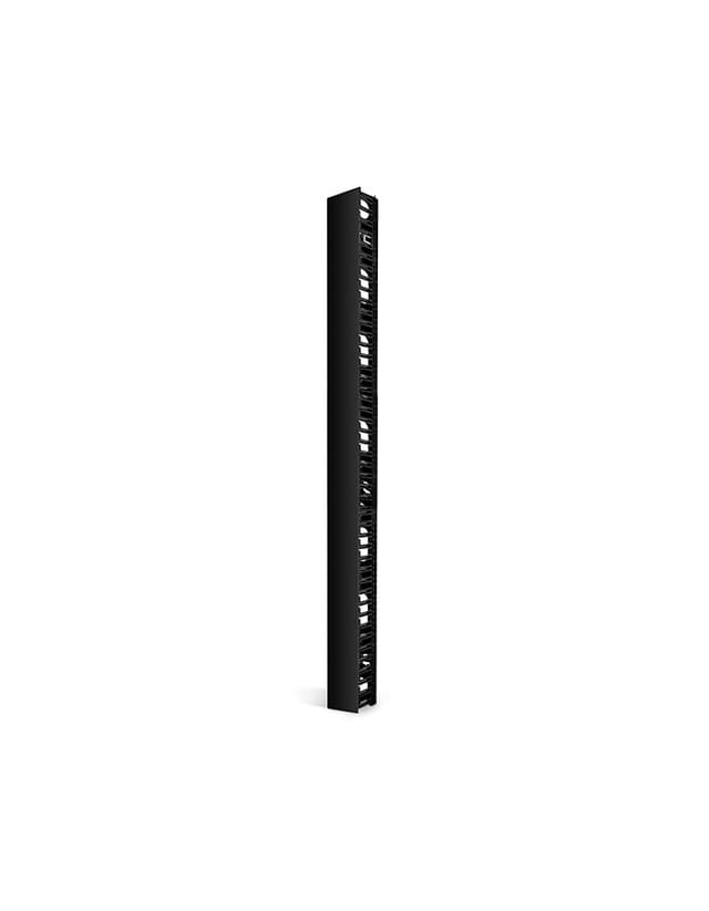 45U Plastic Vertical Cable Manager, (2) 22.5U Sections with Cover, Single Side